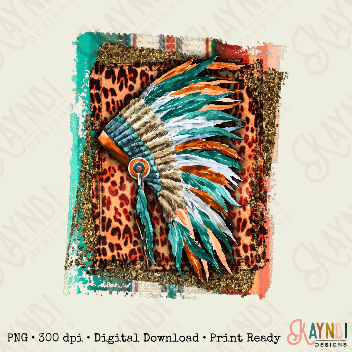 Native American Indian, Sublimation Design for T-shirt, PNG