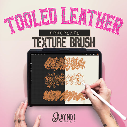 Tooled Leather Procreate Texture Brush