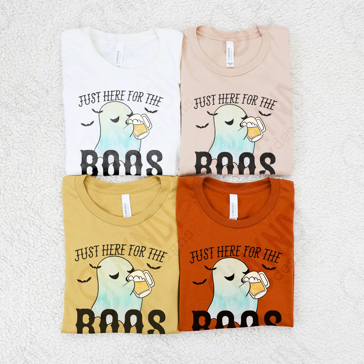 Just Here for the Boos Sublimation Design PNG Digital Download Printable Halloween Ghost Bats Boos