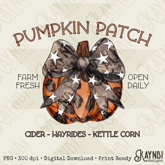 Pumpkin Patch Sublimation Design PNG Digital Download Printable Coquette Cheetah Halloween  Fall