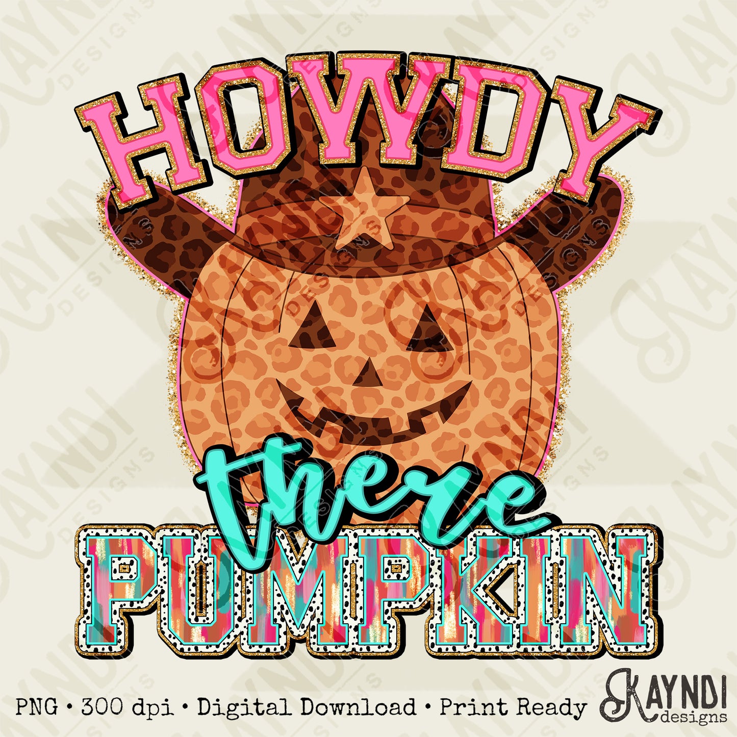 Howdy there Pumpkin Sublimation Design PNG Digital Download Printable Pumpkin Western