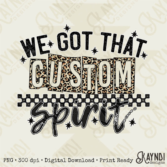 we got that custom spirit with a leopard print