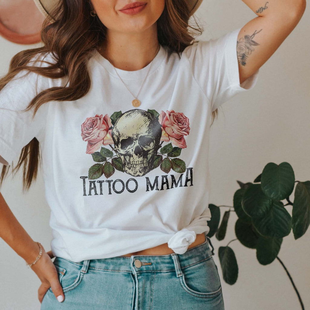 Tattoo Mama Sublimation Design PNG Digital Download Printable Skull Vi –  KayndiDesigns