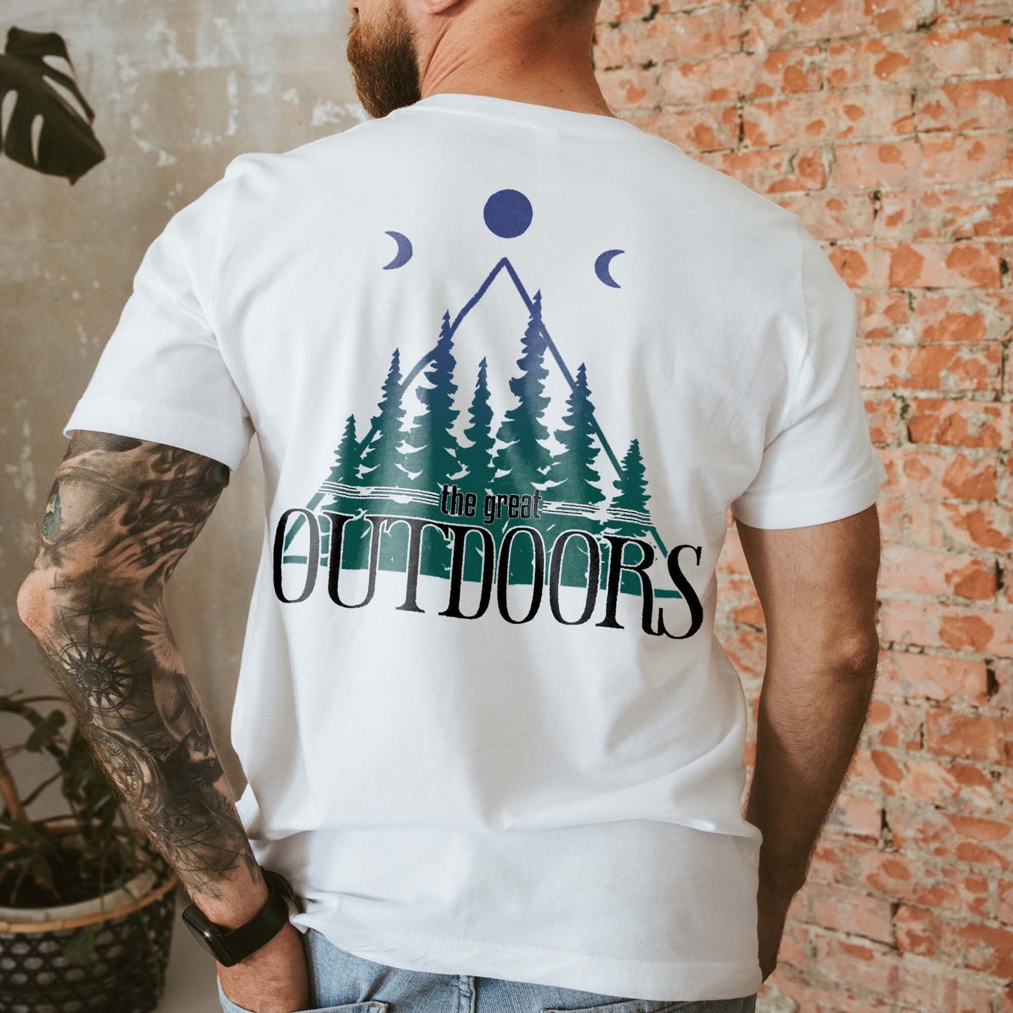 The Great Outdoors  Sublimation Design PNG Digital Download Printable Mens Adventure 90s Deer Hunting Season Manly Guys Boys Fathers Day