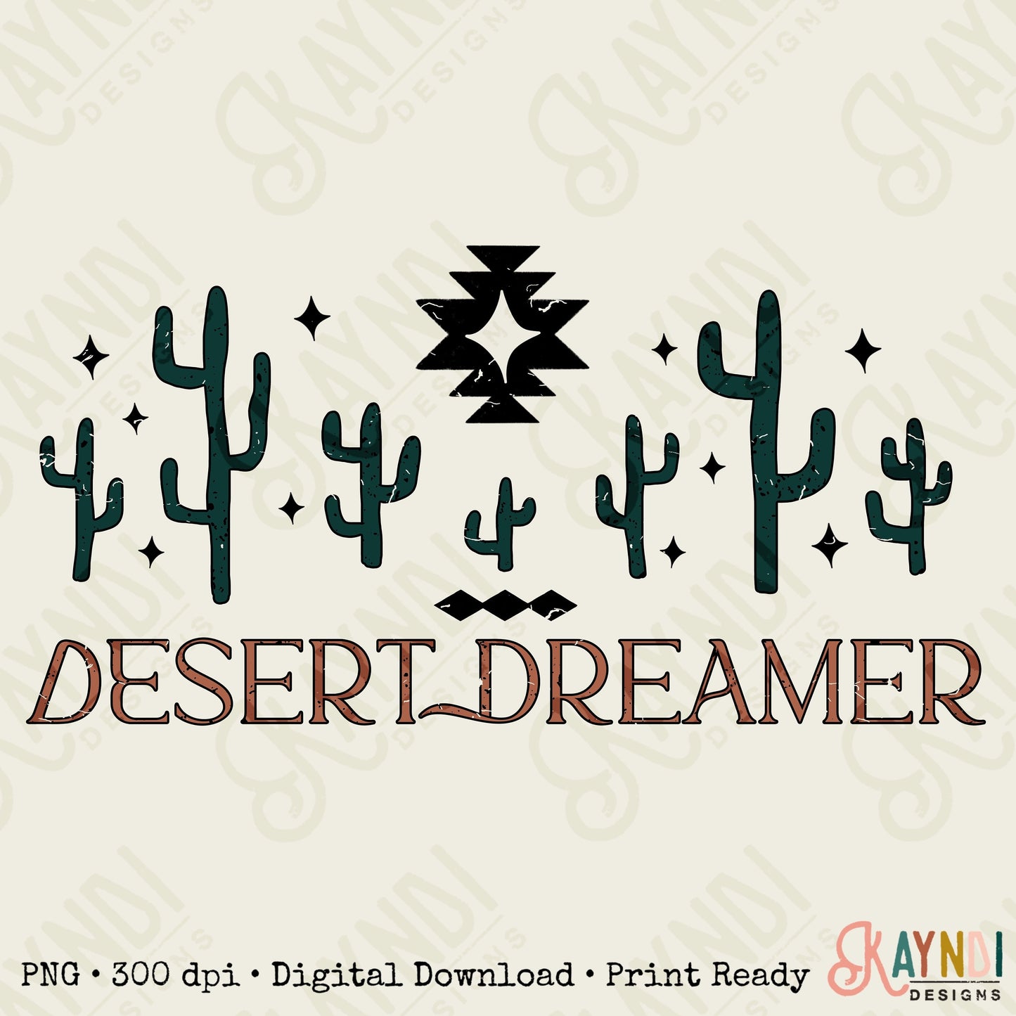 Desert Dreamer Sublimation Design PNG Digital Download Printable Retro Adventure Snake Cactus Aztec Western Southern Country Vibes Boho