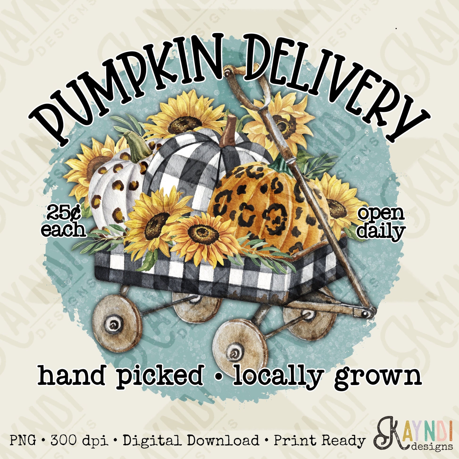 Pumpkin Delivery Service Sublimation Design PNG Digital Download Printable Fall Farm Fresh Harvest Leopard Cheetah Pumpkins Wagon Baby Kids
