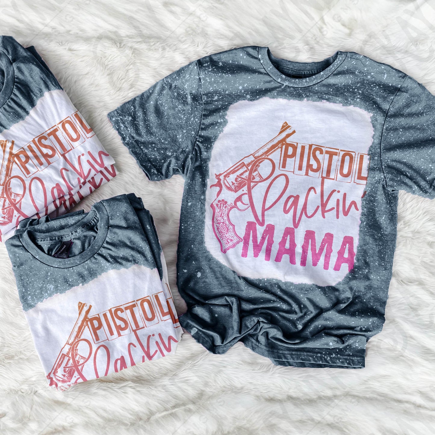 Pistol Packin' Mama Sublimation PNG, Digital Download, Printable Southern, Vibrant Ombre