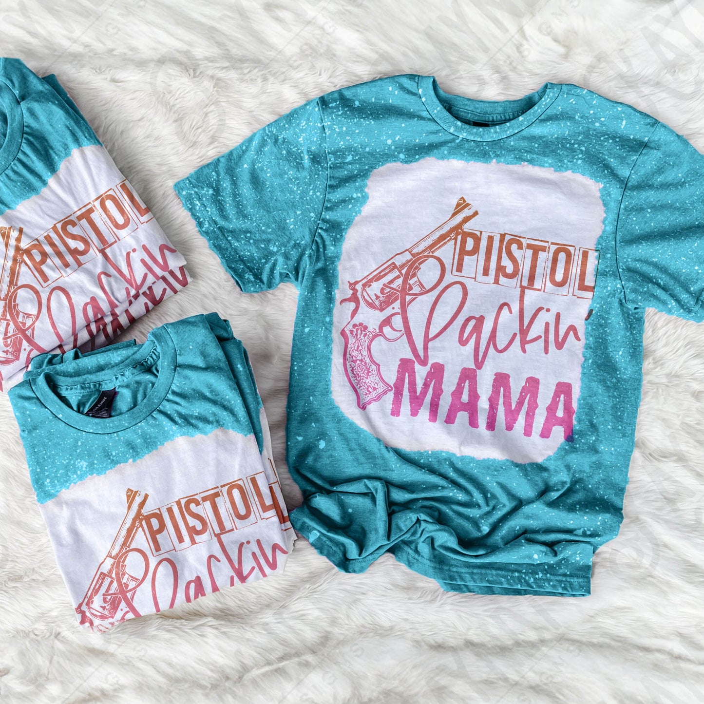 Pistol Packin' Mama Sublimation PNG, Digital Download, Printable Southern, Vibrant Ombre