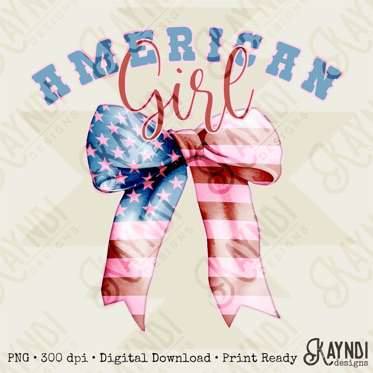 American Girl Coquette Sublimation Design PNG Digital Download Printable Pink USA Flag 4th of July Girly Southern Preppy Country Girls