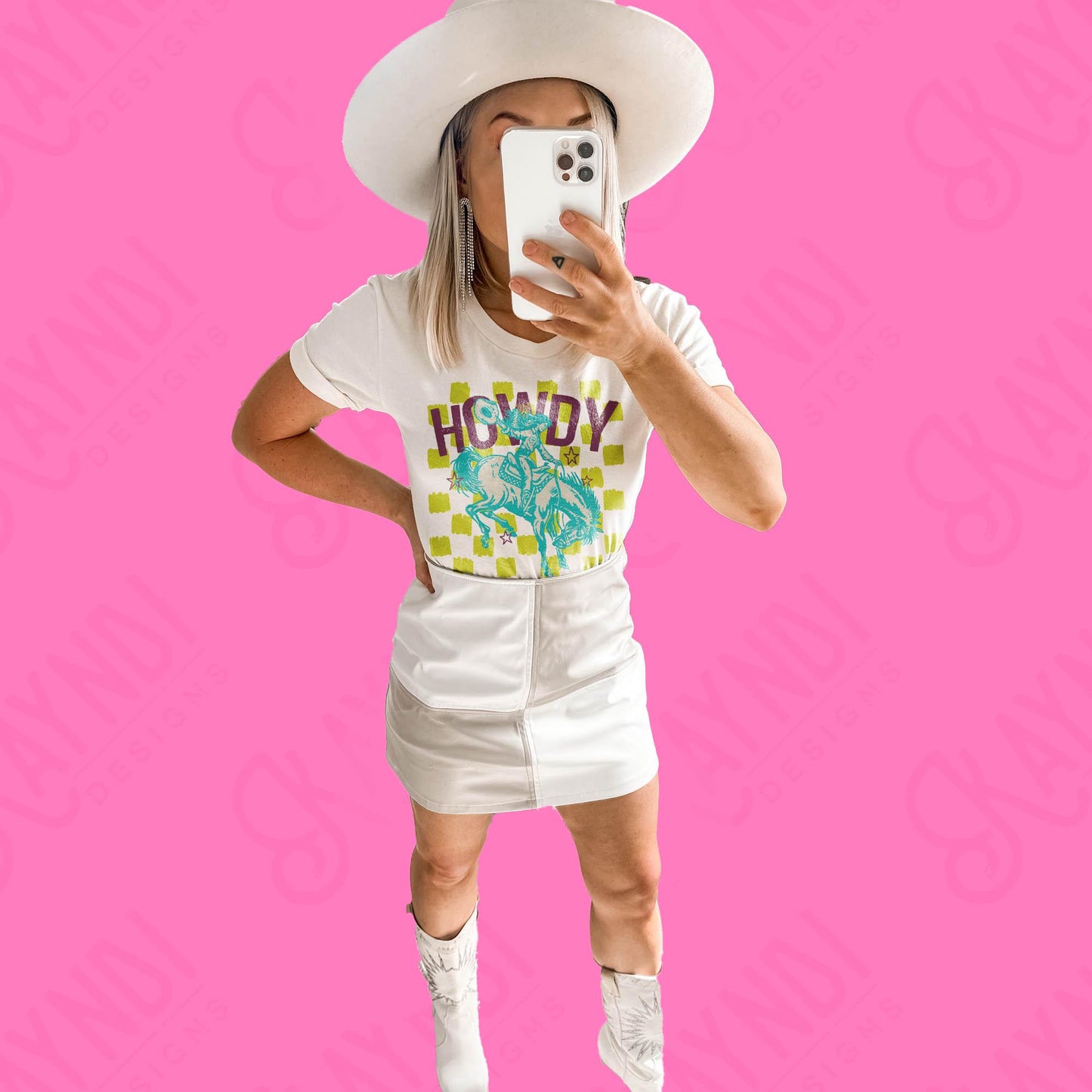 Howdy Cowgirl Sublimation Design PNG Digital Download File Western Fashion Vintage Style Southern Living Printable