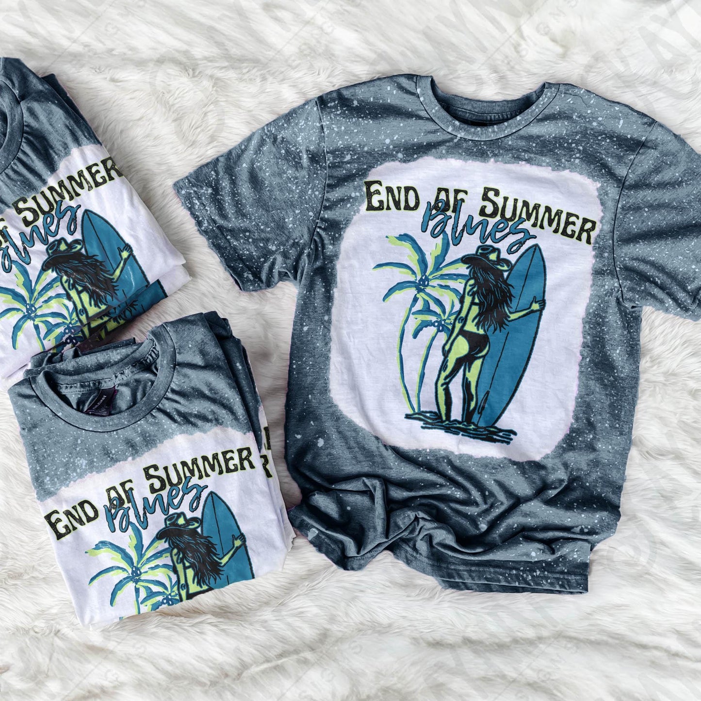 End of Summer Blues Sublimation PNG, Digital Download Printable Summer Beach