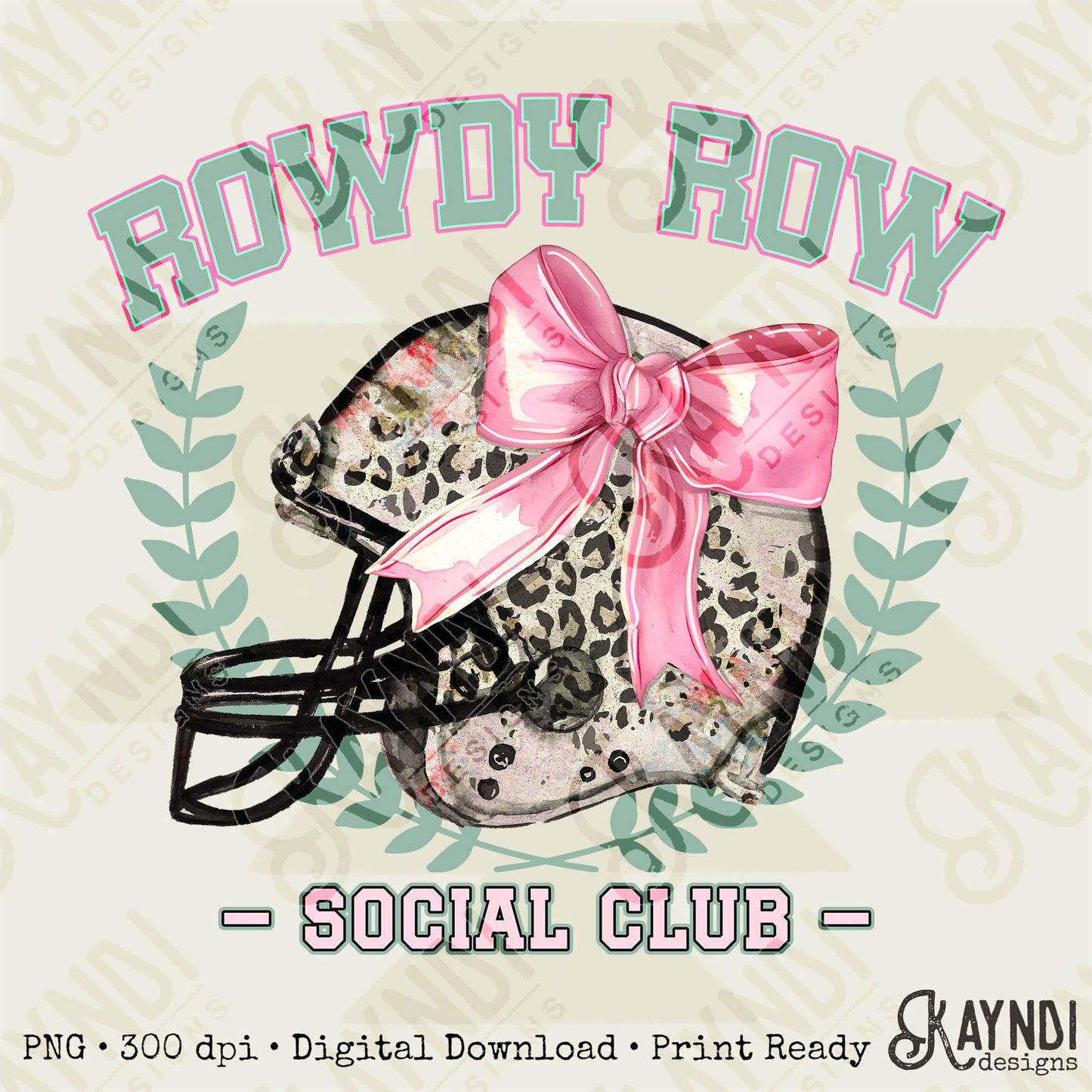 Rowdy Row Social Club Sublimation Design PNG Digital Download Printable