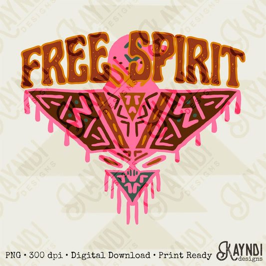 Free Spirit Sublimation Design PNG Digital Download Printable