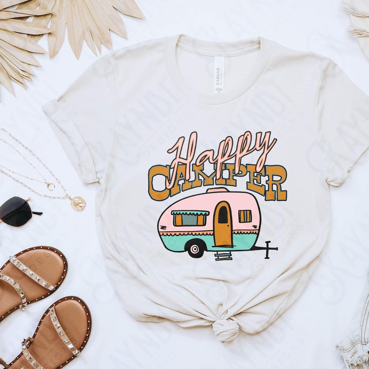 Happy Camper Sublimation Design PNG Digital Download Printable