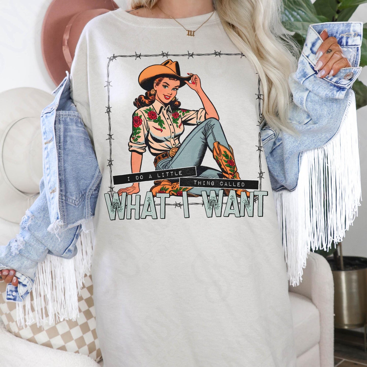 I Do a Little Thing Called What I Want Sublimation Design PNG Digital Download File Western Fashion Vintage Style Southern Living Printable