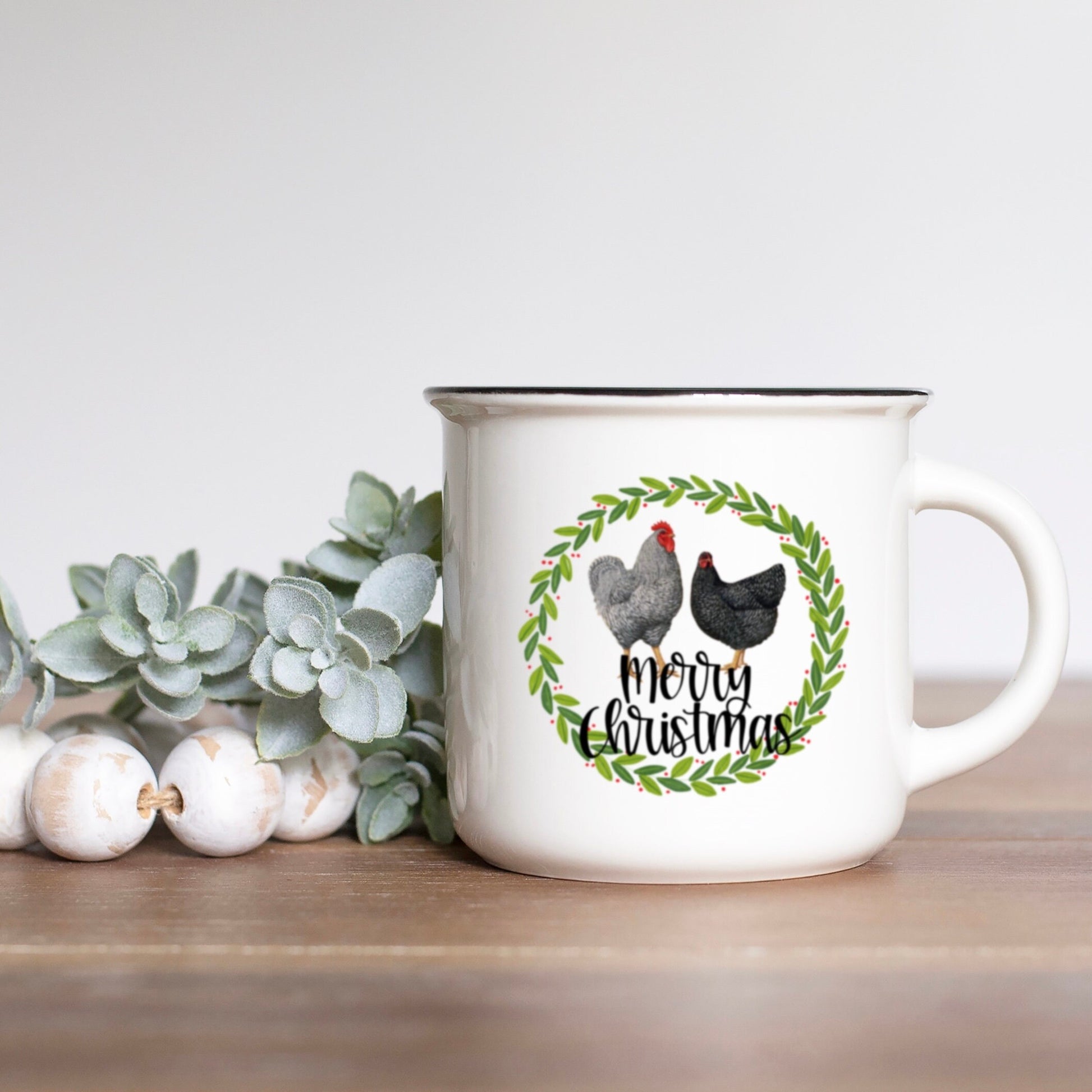 Merry Christmas Hens Chickens Country Farm Sublimation Design PNG Digital Download Foliage Greenery Leaves wreath DTG Printing Prinable