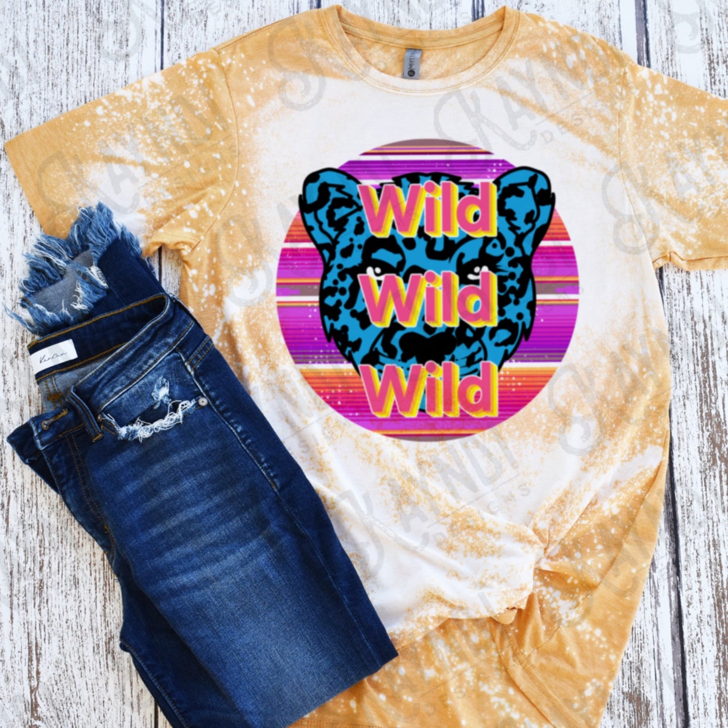 Wild Leopard Sublimation Design PNG Digital Download Printable Serape Sunburst Cheetah Bright Colorful Grunge Rock Western Cute