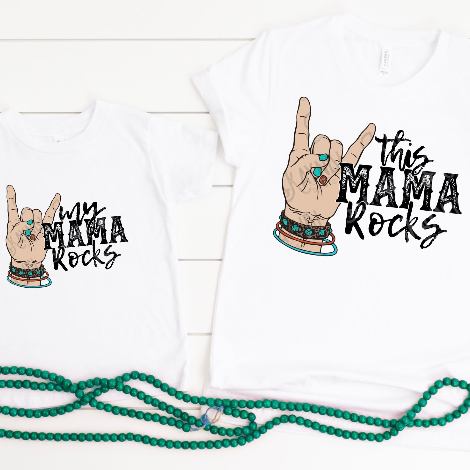 Mama Rocks Set This Mamma and My Mama Sublimation Design PNG Digital Download Printable Rock Hand Sign Rocker Mom Mamma Stud Glitter Leopard