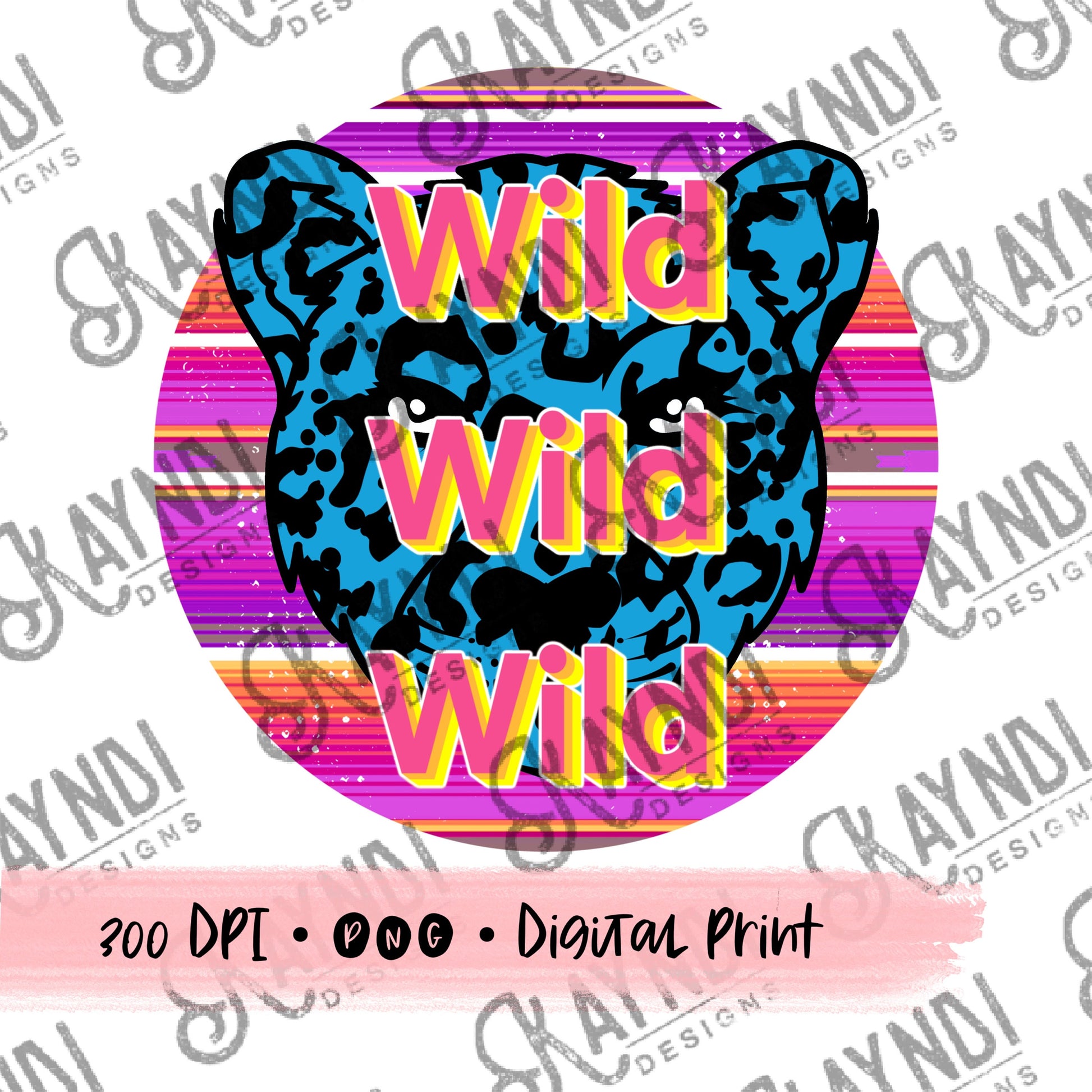 Wild Leopard Sublimation Design PNG Digital Download Printable Serape Sunburst Cheetah Bright Colorful Grunge Rock Western Cute