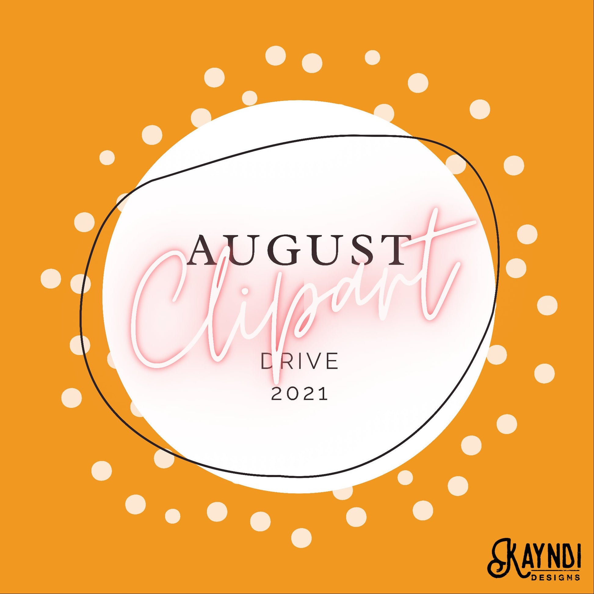 August 2021 Clipart Drive Access Digital Downloads