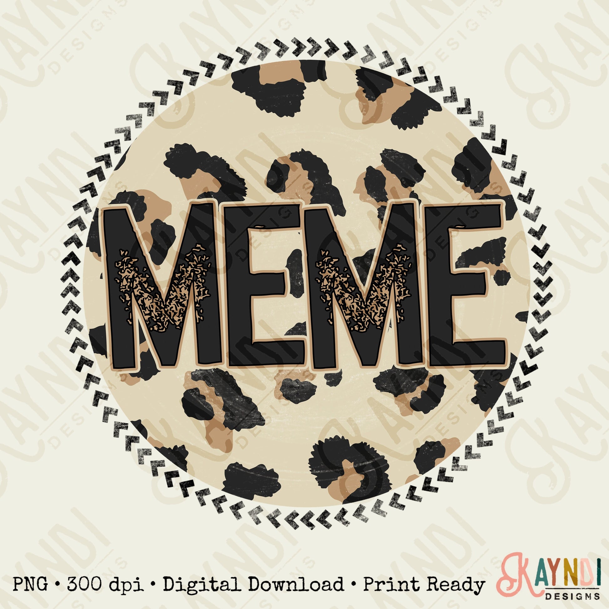 Meme Sublimation Design PNG Digital Download Printable Leopard Mothers Day Mama Mini Cheetah Mom Momma Aunt Grandma Granddaughter Niece