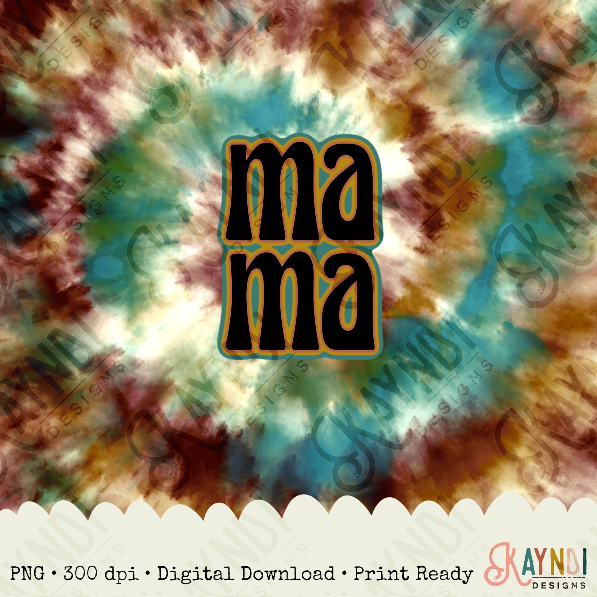 TieDye Mama Dark Tumbler Sublimation Design PNG Digital Download Printable Mom Momma Retro Groovy Retro Funky Boho Vibe Fall Dark Colorful
