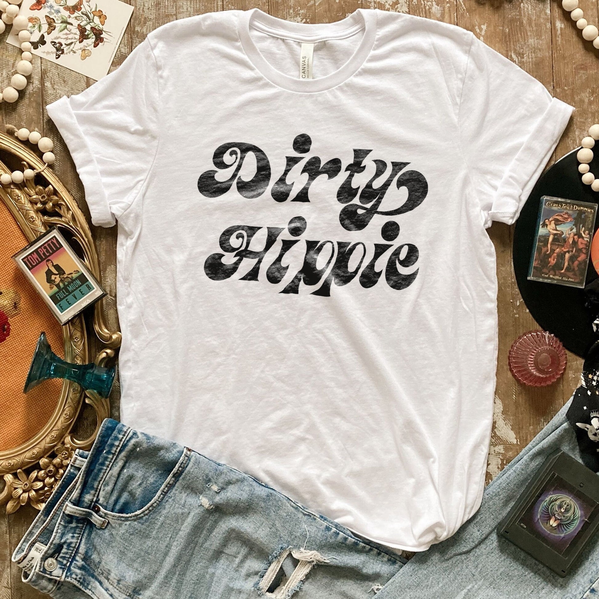 Dirty Hippie Sublimation Design PNG Digital Download Printable Boho Retro Groovy Western 60's 70's Festival